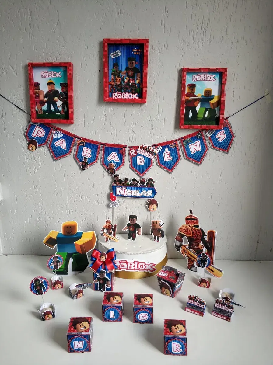 Decoracao Tema Roblox Simples Studio e Pdf