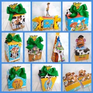 Arquivo de corte digital para topper de bolo e itens de decoração tema Toy Story no formato Studio para máquinas Silhouette.