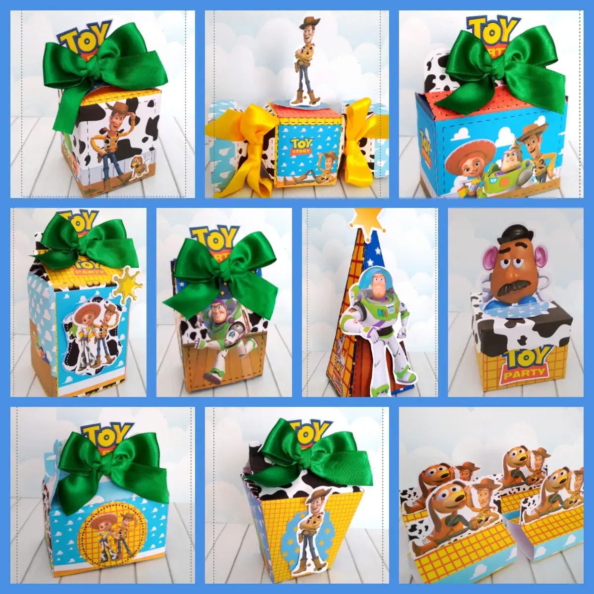 Arquivo de corte digital para topper de bolo e itens de decoração tema Toy Story no formato Studio para máquinas Silhouette.