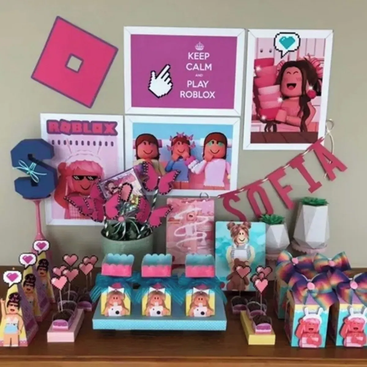 Decoracao de Aniversario Roblox Menina Studio