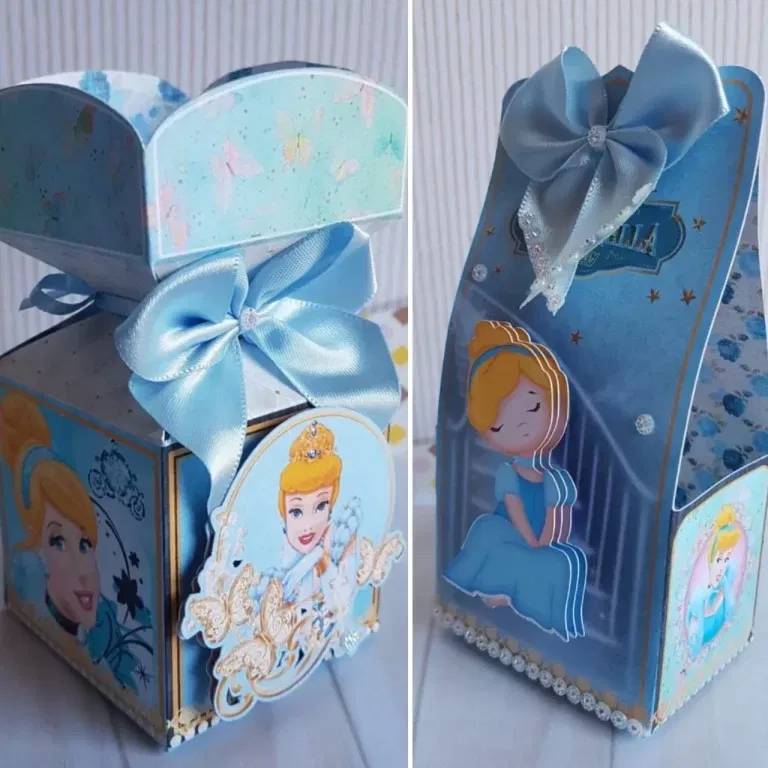 Conjunto de arquivos digitais tema Cinderela para imprimir e recortar nos formatos Studio e PDF para topo de bolo e itens decorativos de aniversário.