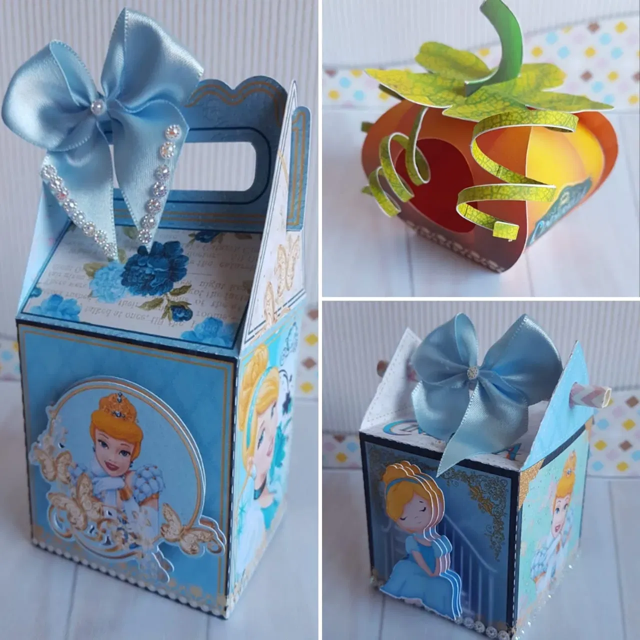 Arquivo de corte digital para topper de bolo e itens decorativos tema Cinderela nos formatos Studio e PDF para Silhouette e tesoura.