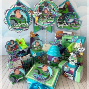 Arquivo de corte digital para topper de bolo e itens de decoração tema Buzz nos formatos Studio, PNG e PDF para Silhouette.