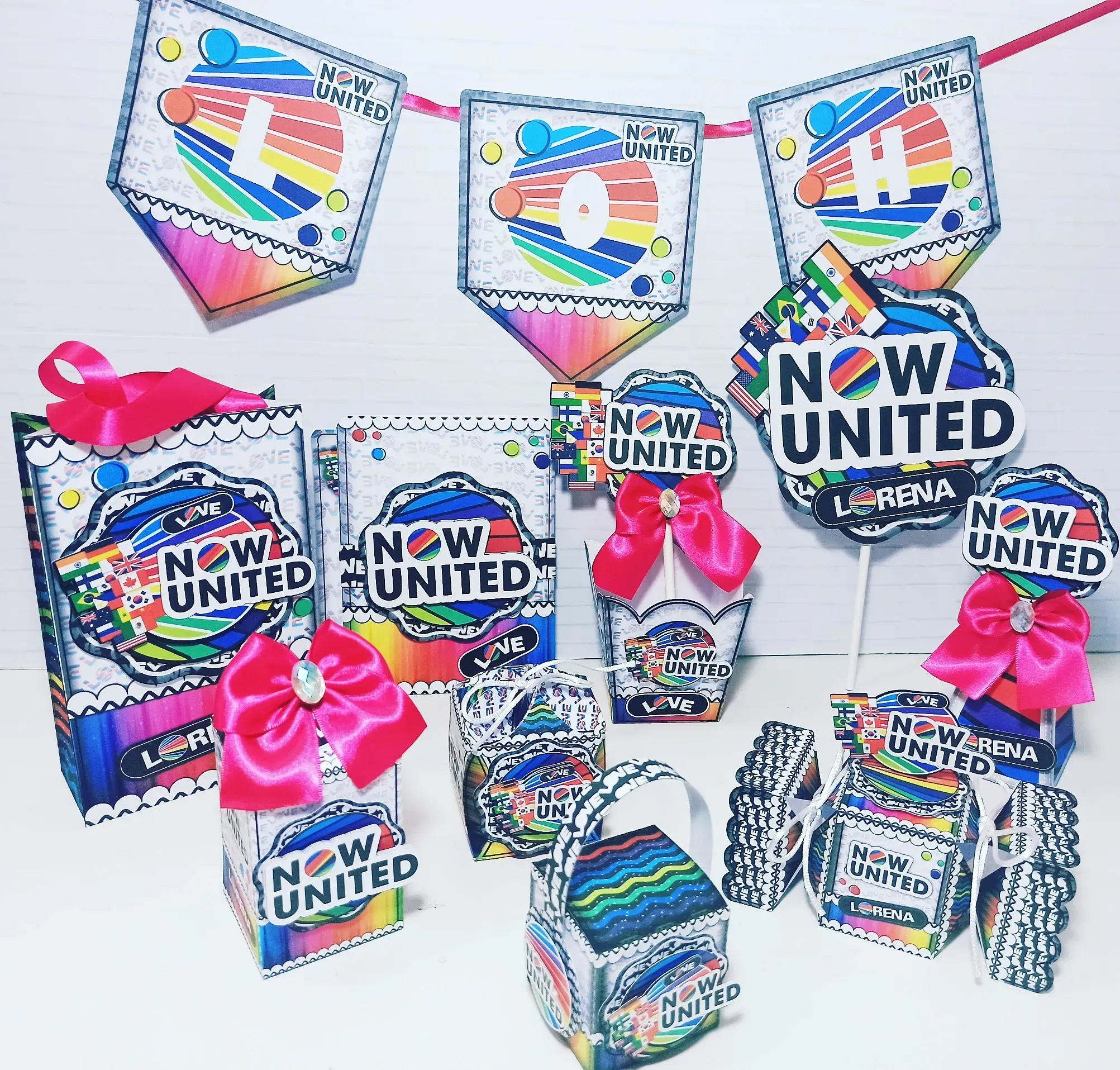 Arquivo digital tema Now United nos formatos Studio e PDF para decoração de festa, pronto para imprimir e recortar na Silhouette ou tesoura.