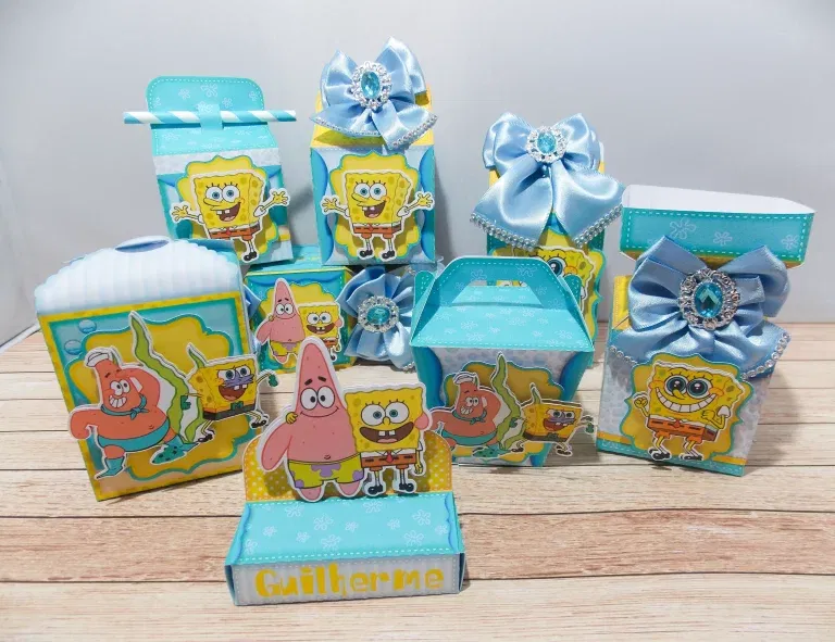 Decoração do Bob Esponja Simples Studio e Pdf