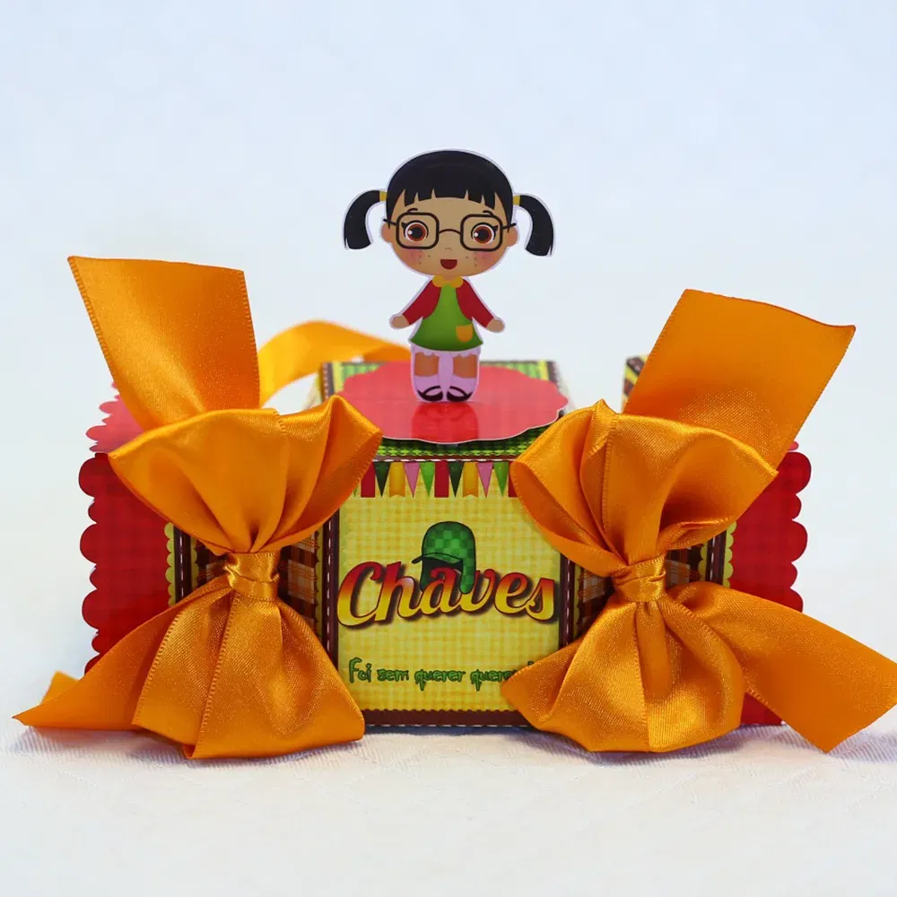 Arquivo de corte para caixa e decoração simples do Chaves nos formatos Studio e PDF, ideal para festas de aniversário económicas.