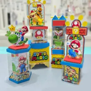 Arquivo digital tema Super Mario nos formatos Studio e PDF para topo de bolo e itens de festa para imprimir e recortar na Silhouette ou tesoura.