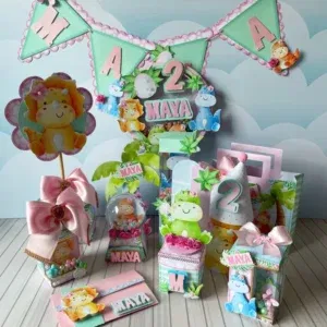 Arquivo de corte digital tema Dinossauro Rosa para meninas nos formatos Studio, PNG e PDF para máquinas Silhouette ou tesoura, ideal para personalizados de luxo.