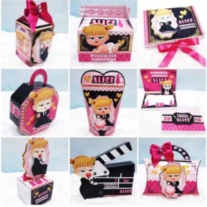 Arquivo digital tema Poderosa Chefinha no formato Studio para topo de bolo e itens de festa para imprimir e recortar na Silhouette.