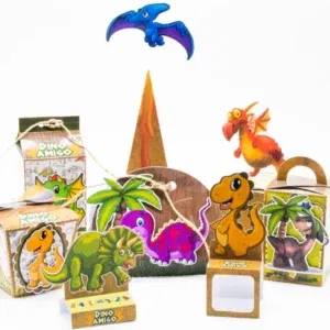 Arquivo de corte digital para tema de aniversário de dinossauro no formato Studio para máquinas Silhouette, ideal para decoração de festas infantis e personalizados de luxo.