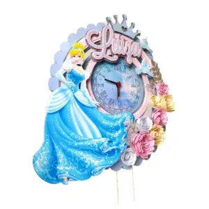 Arquivo digital tema Cinderela para imprimir no formato Studio para topo de bolo e topper de princesa para recortar na Silhouette.