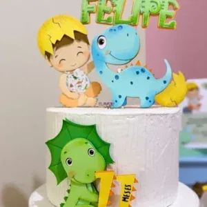 Arquivo de corte digital tema Dinossauro Baby no formato Studio para máquinas Silhouette, ideal para decoração de chá de bebê e festas de primeiro aniversário.
