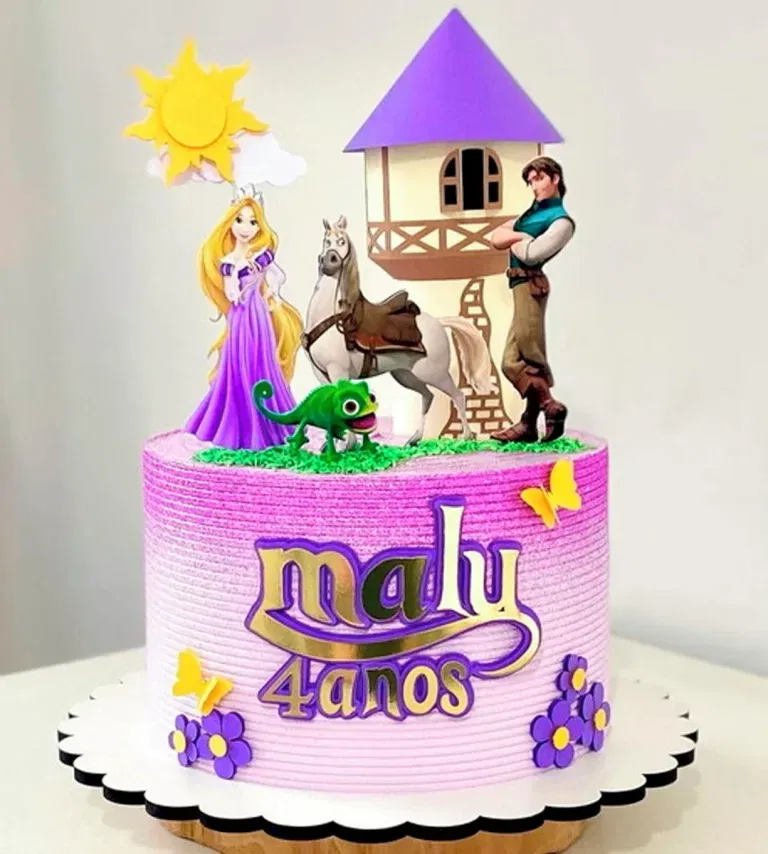 Topo de Bolo Torre Enrolados Studio