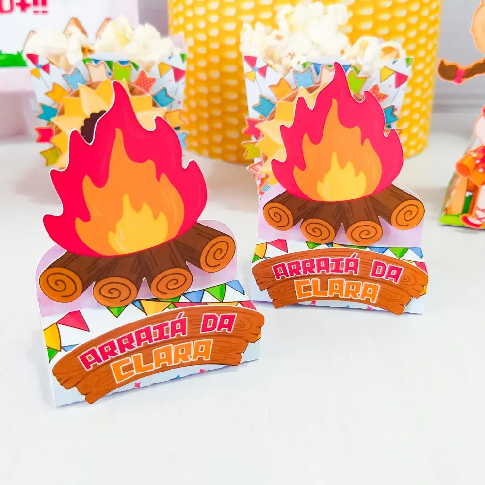 Moldes digitais de decoração para aniversário de São João nos formatos Studio e PDF para impressão de alta resolução e personalizados de festas.