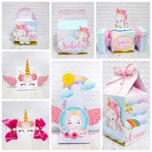 Arquivo de corte digital tema Unicórnio no formato Studio para máquinas Silhouette, pronto para imprimir e recortar com alta precisão em papelaria personalizada.