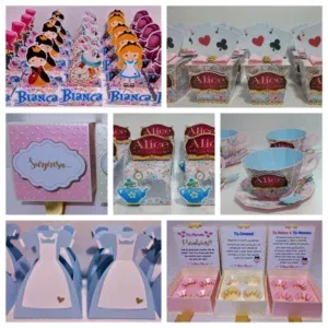 Arquivo de corte digital para festa de luxo no tema Alice no País das Maravilhas no formato Studio para máquinas Silhouette, com detalhes em camadas e acabamento premium.