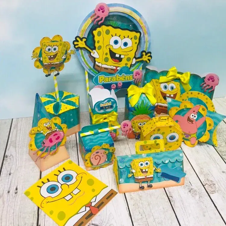 Decoracao Tema Bob Esponja Studio e Pdf