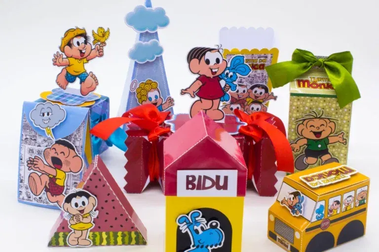 Decoracao Centro de Mesa Turma da Monica