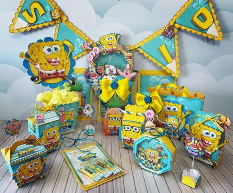 Arquivo de Corte Bob Esponja Studio Png e Pdf