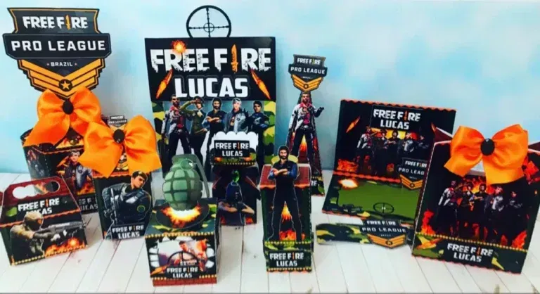 Decoracao de Aniversario do Free Fire