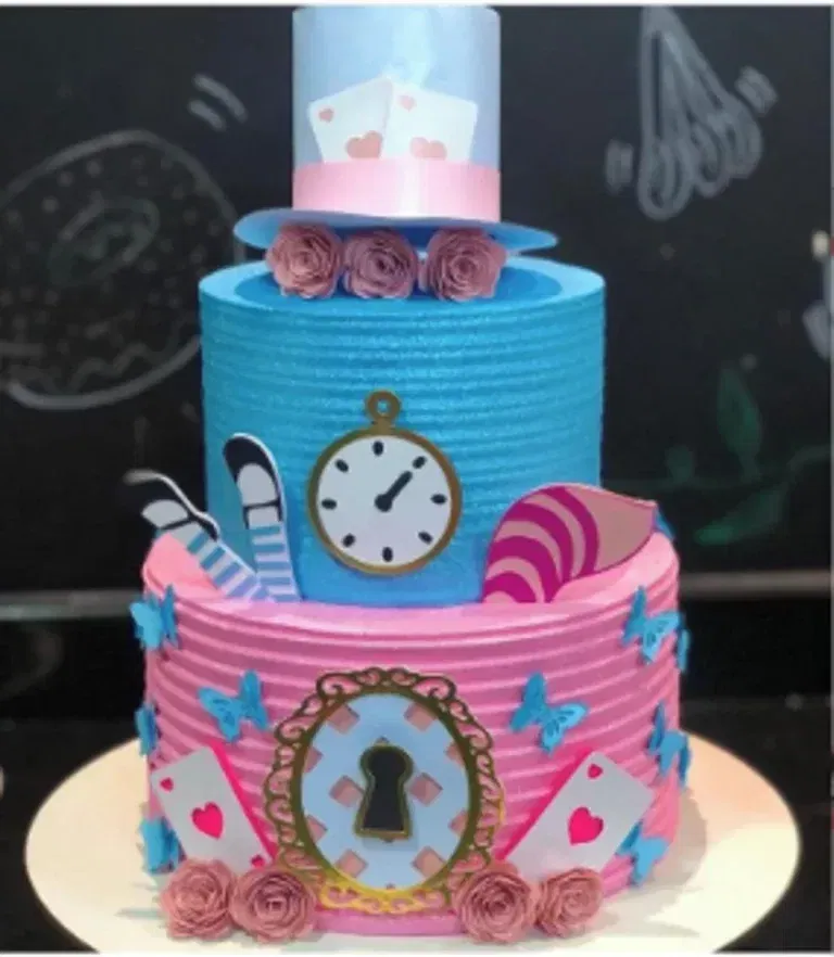 Topo de Bolo Alice para Imprimir Studio