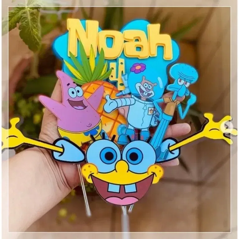 Topper de Bolo Bob Esponja Silhouette Studio