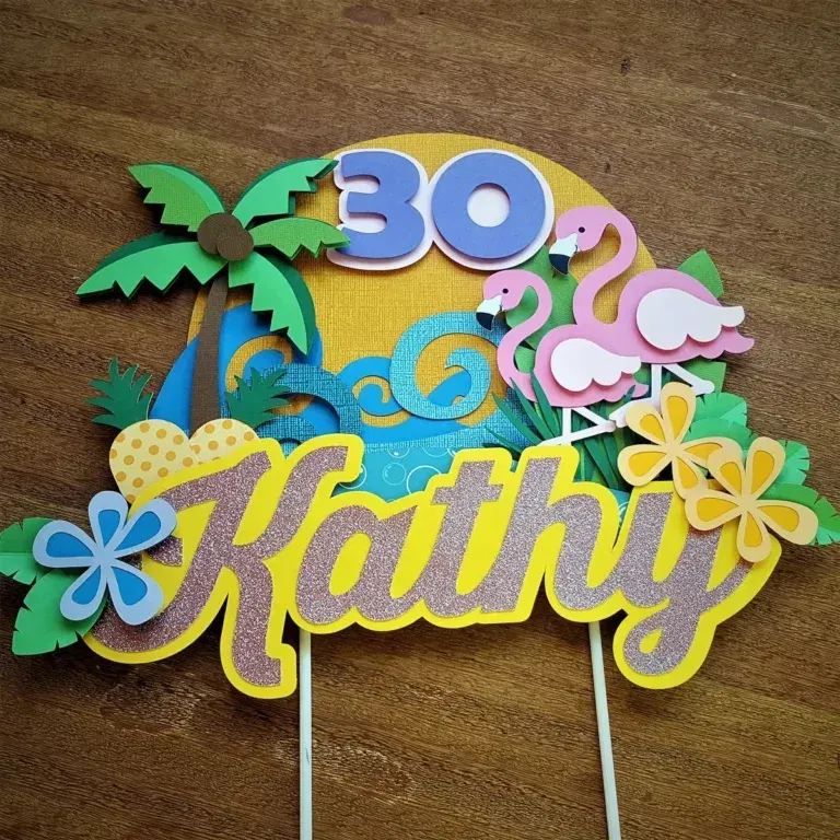 Topper de Bolo Flamingo Silhouette Studio