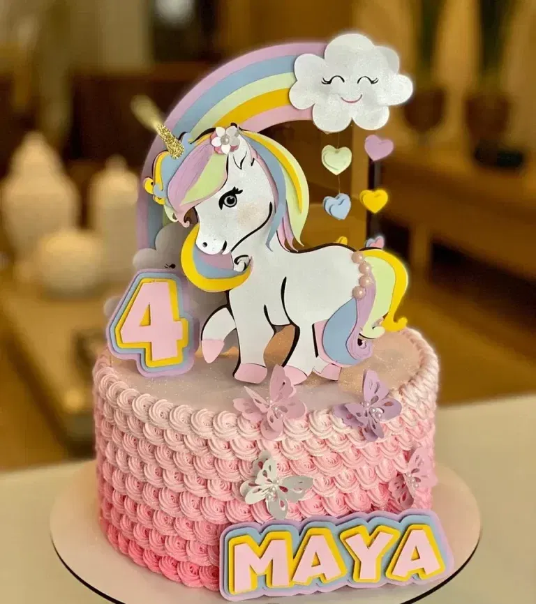 Topo de Bolo Unicornio para Imprimir Studio