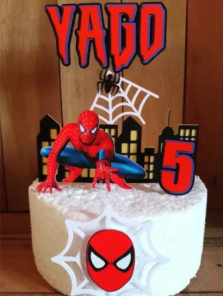 Topo de Bolo Homem Aranha Para Imprimir