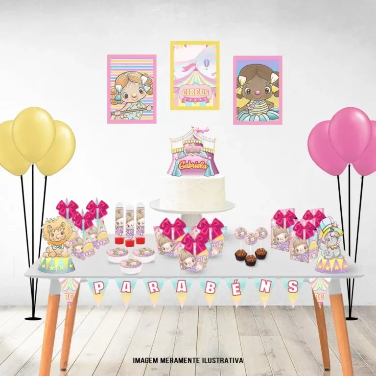 Aniversario Tema Circo Menina Studio e Pdf