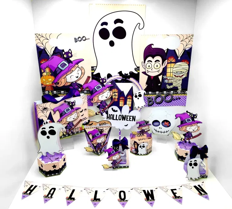 Decoracao Dia das Bruxas Studio Png e Pdf