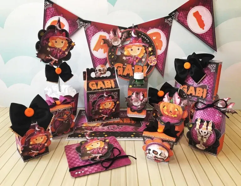 Decoracao Festa Halloween Studio Png e Pdf