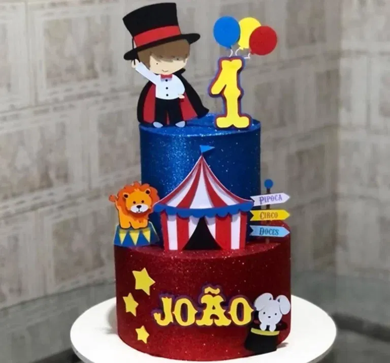 Topo de Bolo Magico Circo Studio