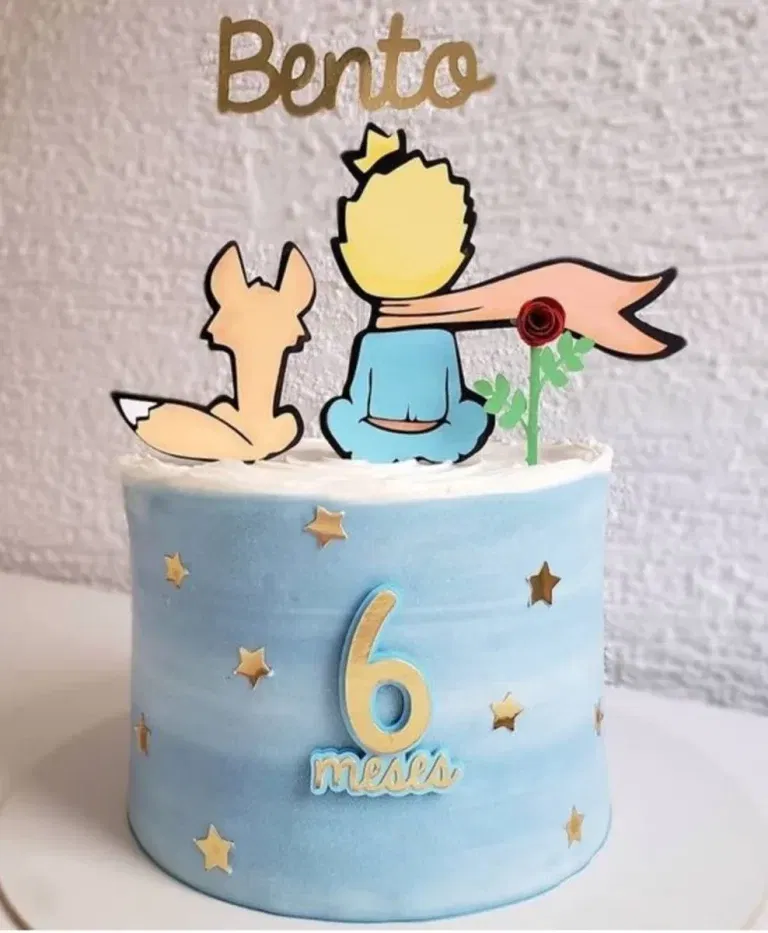 Topo de Bolo o Pequeno Príncipe Studio